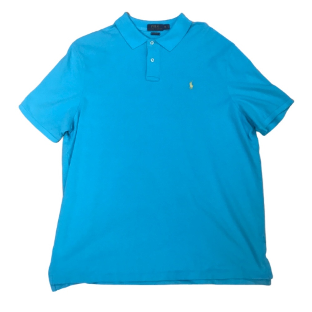 XL Baby Blue Polo | Yellow Pony Logo